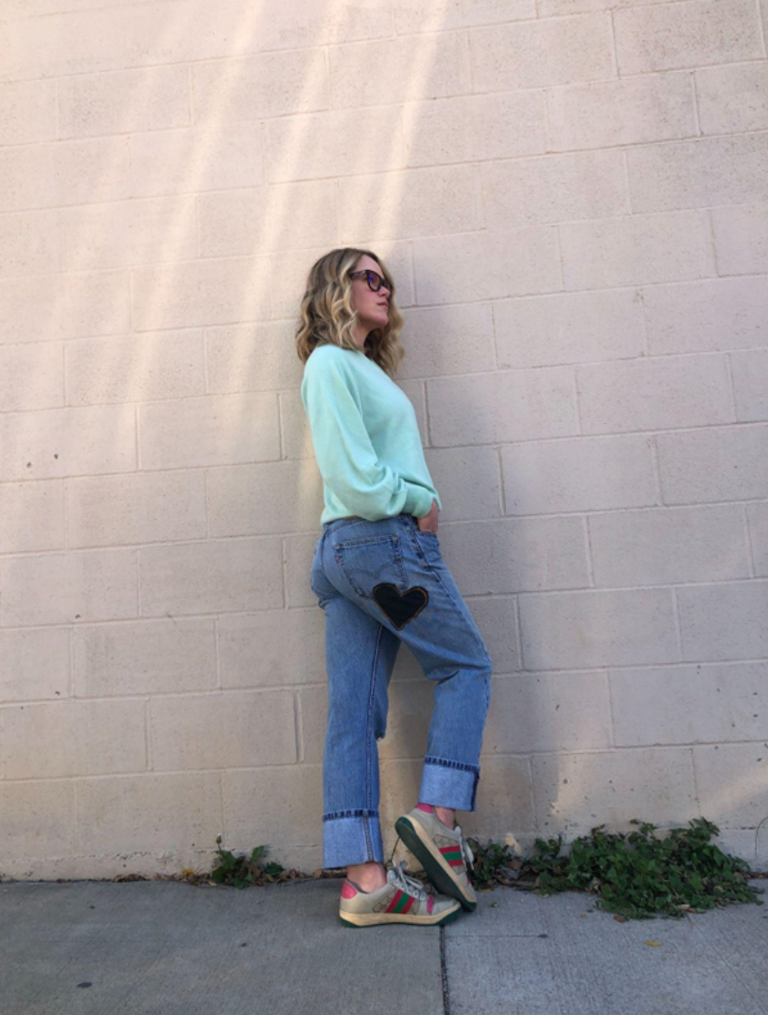 Vintage Dior Dolman Sweater in Seafoam Green Flat Knit