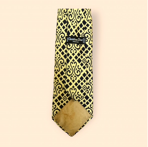 Vintage Scroll Necktie by Dior