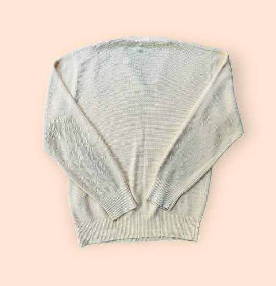 Vintage Dior Sweater in Butter Yellow Waffle Knit I