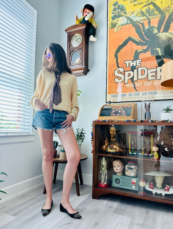 Vintage Dior Sweater in Butter Yellow Waffle Knit I