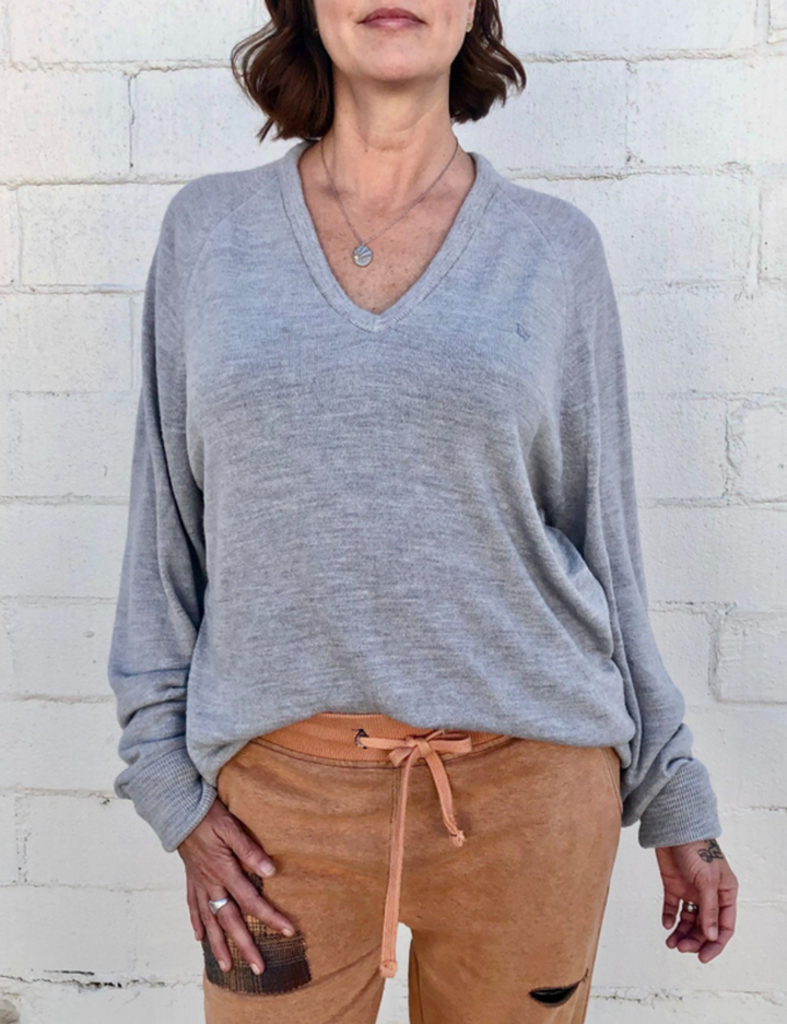 Vintage Dior Dolman Sweater in Heather Grey Flat Knit