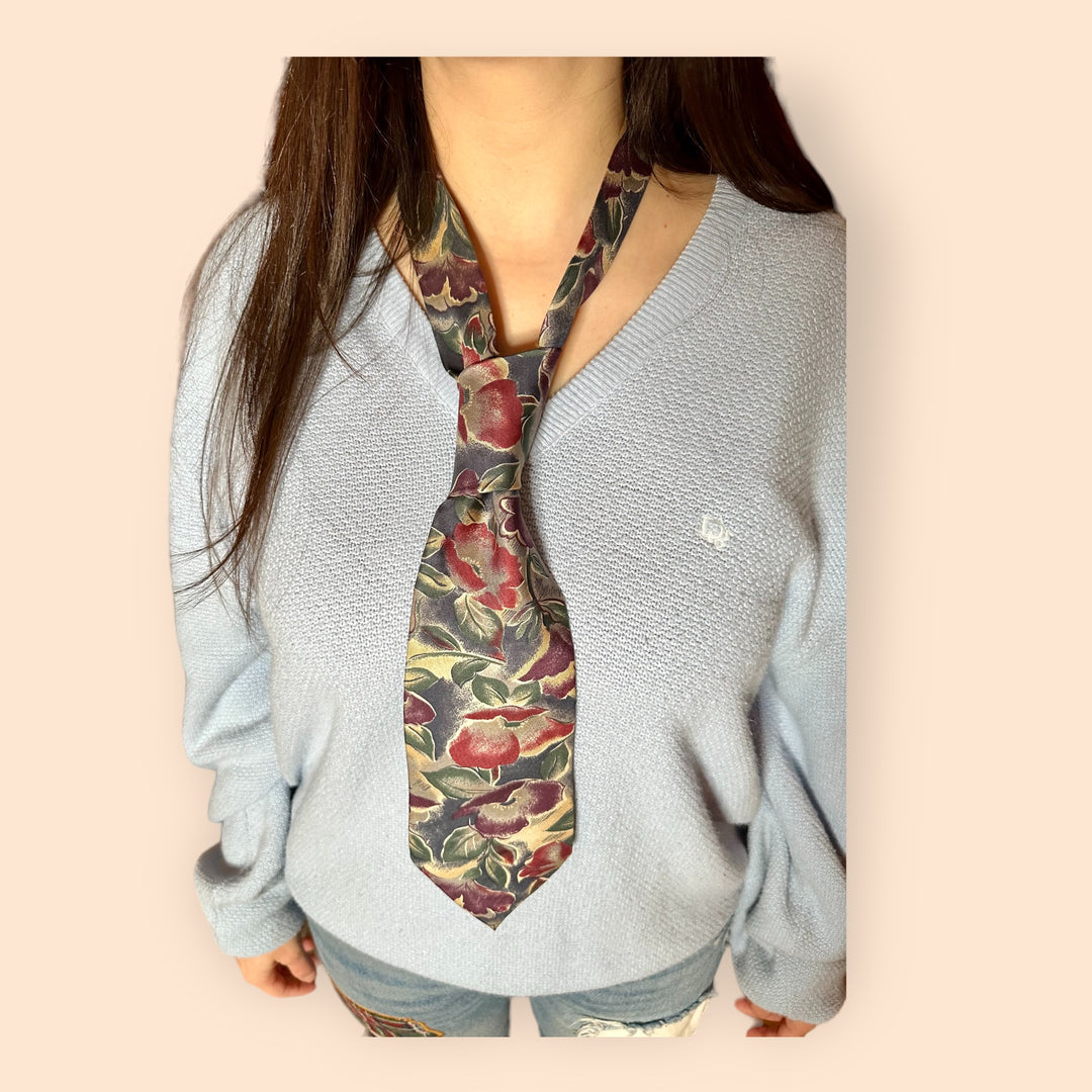 Vintage Floral Necktie with Eighties Energy by Dior
