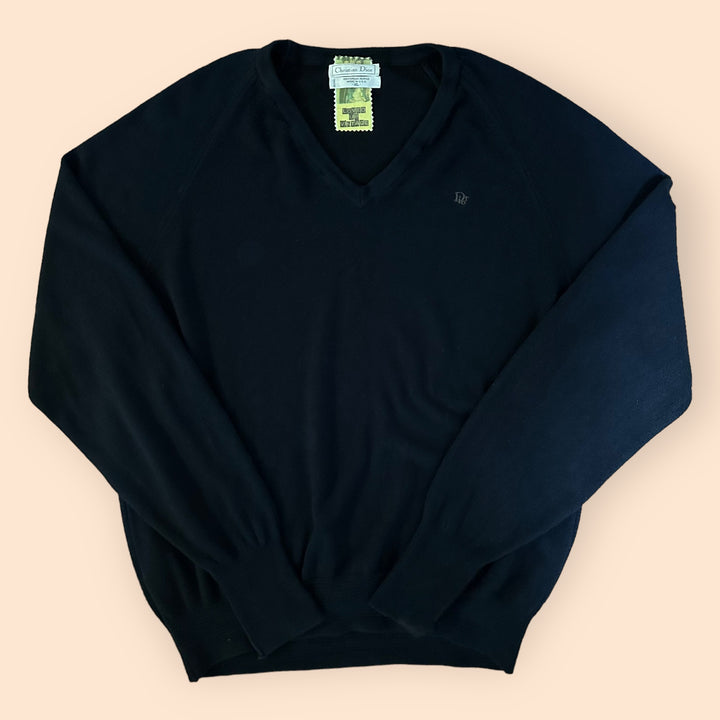 Vintage Dior Dolman Sweater in Black Flat Knit