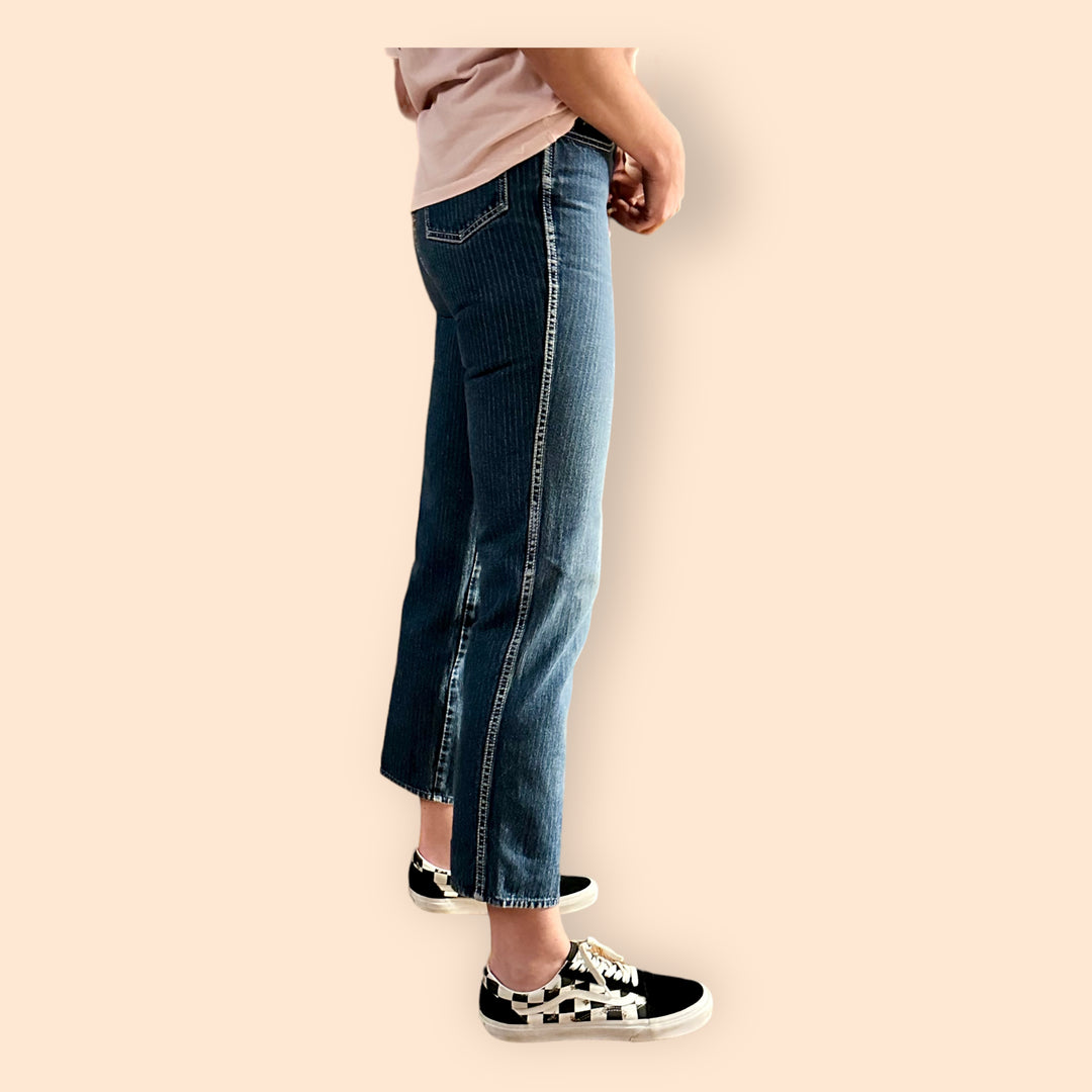 Vintage Pinstriped Capri Jordache Jeans