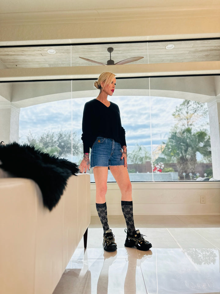 Vintage Dior Dolman Sweater in Black Flat Knit