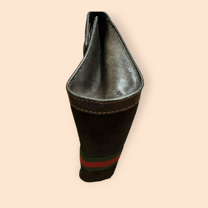 Vintage Gucci Espresso Suede Clutch