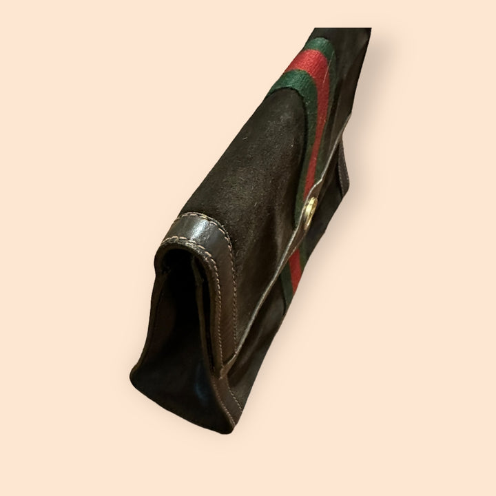 Vintage Gucci Espresso Suede Clutch